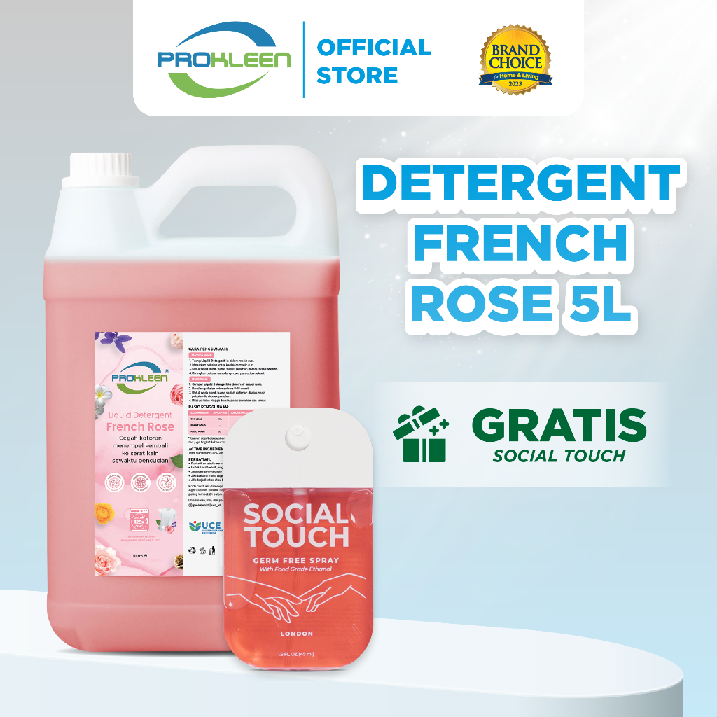 [FREE GIFT] Deterjen Cair 5L +FREE Hand Sanitizer Social Touch