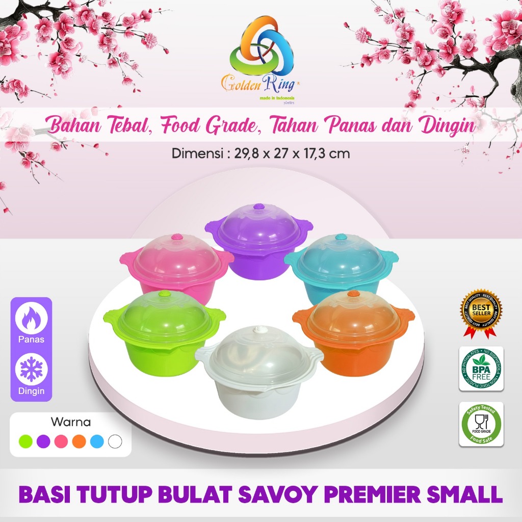 BASI TUTUP BULAT SAVOY PREMIER SMALL / basi prasmanan / basi serbaguna