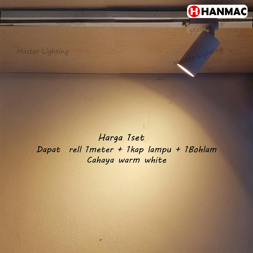 H802 1set isi 1lampu 2lampu sorot track spotlight rell 1meter spot light 1L 2L Hanmac