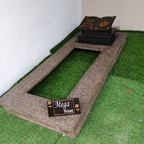 FULL SET NISAN+MAKAM CORAN KIJING BETON(150X60)/MAESAN GRANIT TILE+PCKING KAYU