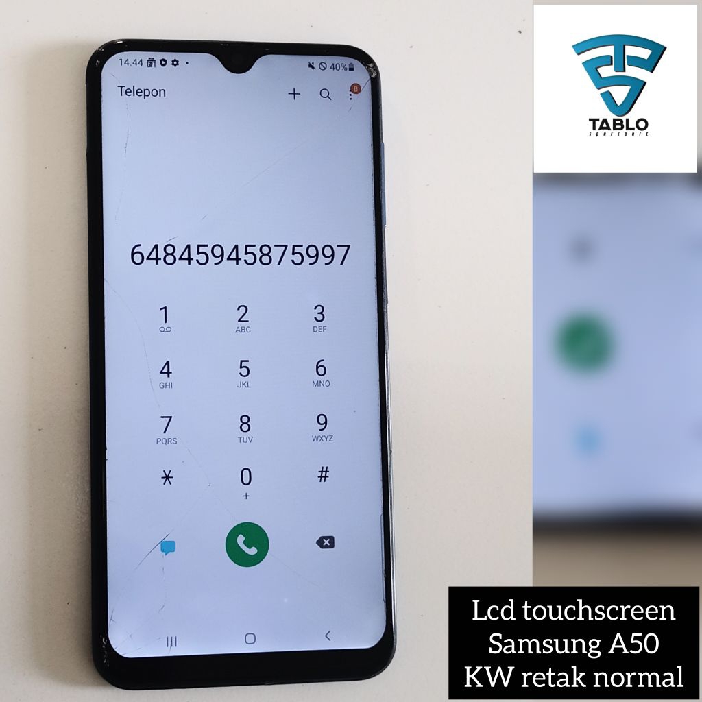 Lcd touchscreen Samsung A50 KW retak normal