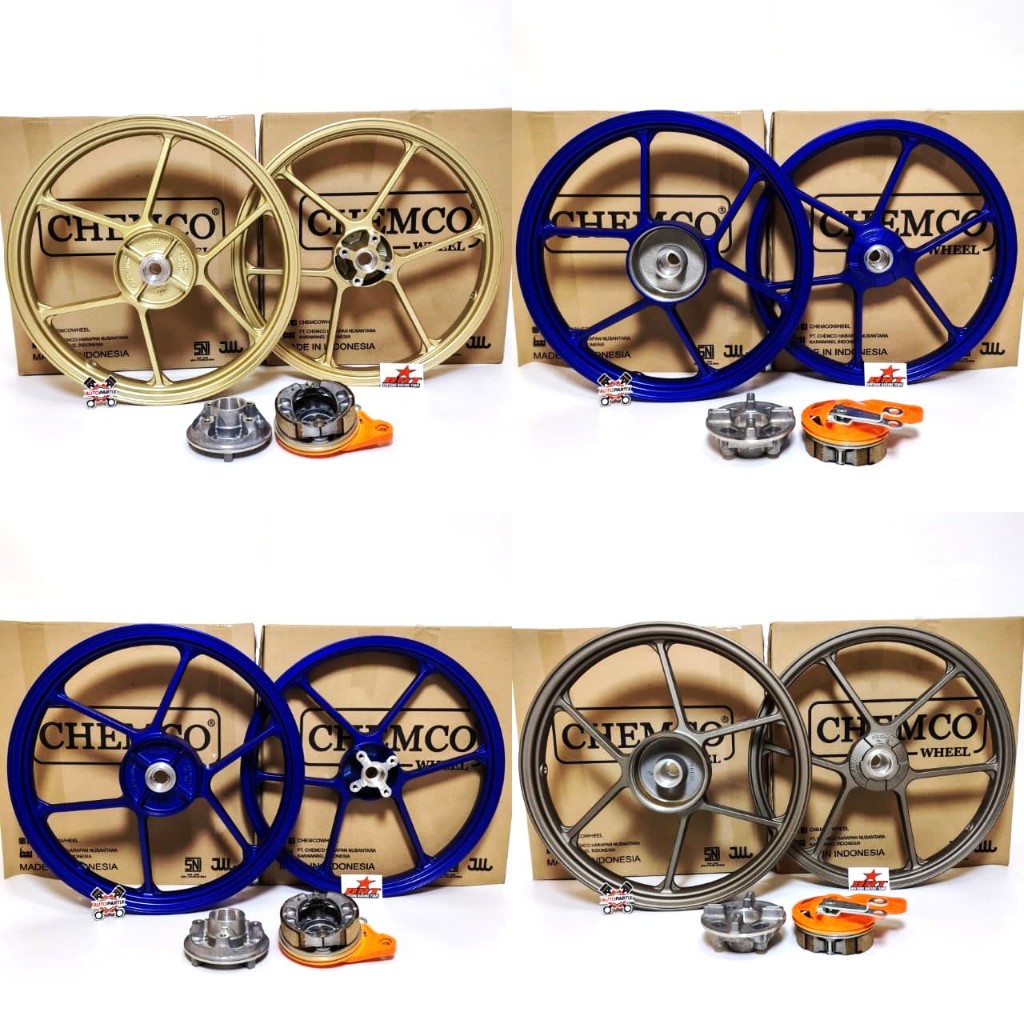 VELG RACING CHEMCO BRT MOTOR HONDA & YAMAHA 160 185 RING 17 JUPITER BLADE REVO F1ZR RX KING VEGA CB