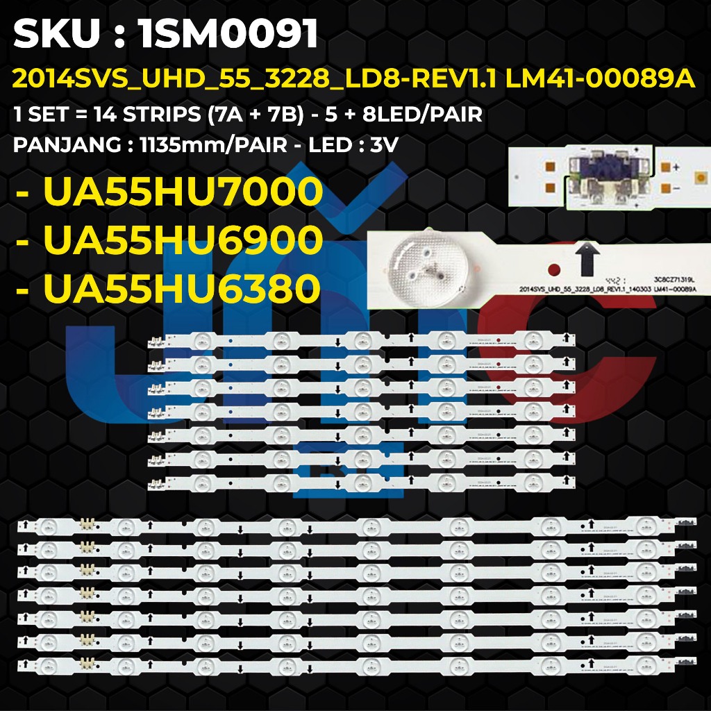 Backlight TV SAMSUNG 55 Inch UA55HU7000 UA55HU6900 UA55HU6380 Version TS01 2014SVS_UHD_55_3228_LD8-R