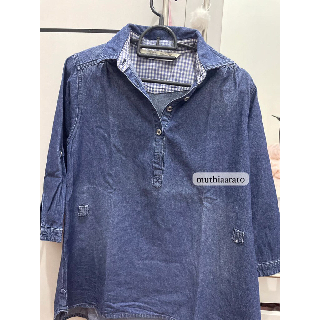 kemeja jeans wanita zara girls