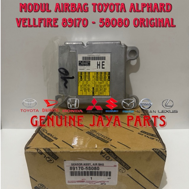 Modul Srs Airbag Air bag Toyota Alphard Vellfire 89170 - 58080 Original