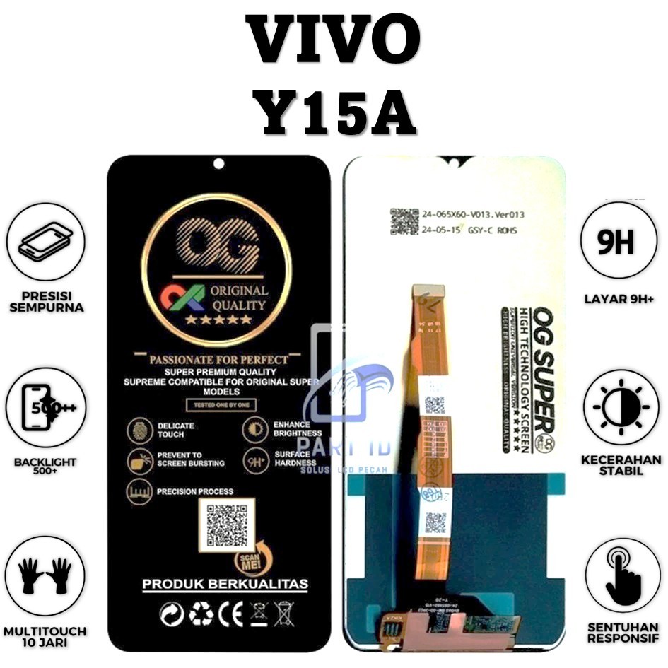 LCD TOUCHSCREEN VIVO Y15A FULLSET ORIGINAL 100%
