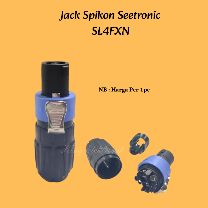 Jack Spikon Jack Speakon Seetronic SL-4FX-N Blue - SL4FXN
