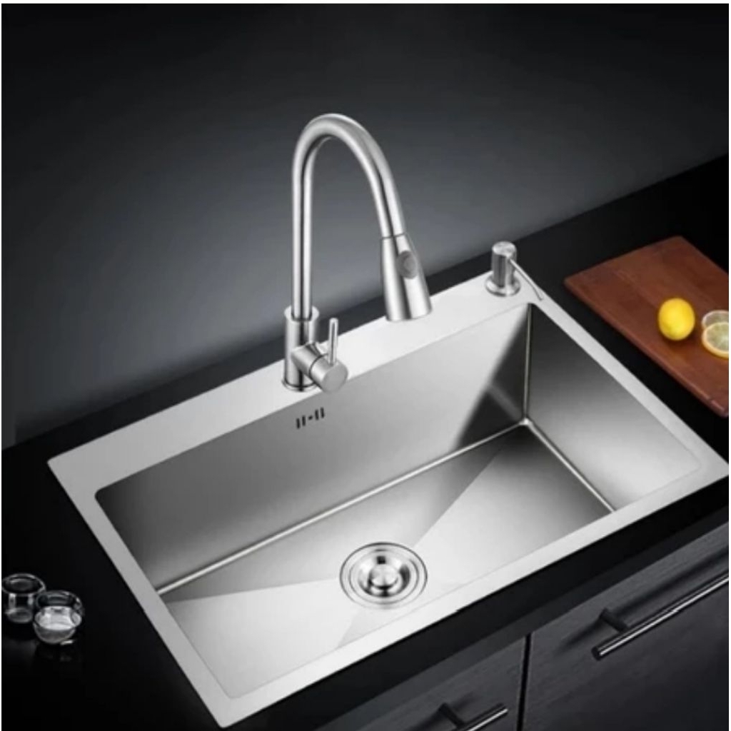 Kitchen Sink 8050 Stainless Steel / Bak Cuci Piring 8050 Handmade / Kitchen Sink Stainless 8050 Hand