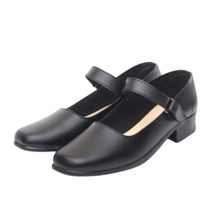 Pantofel Sepatu Wanita Hitam Polos Hak 3 cm