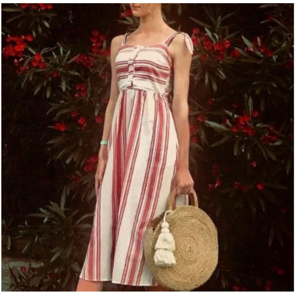 Zara Stripe Linen Summer Dress