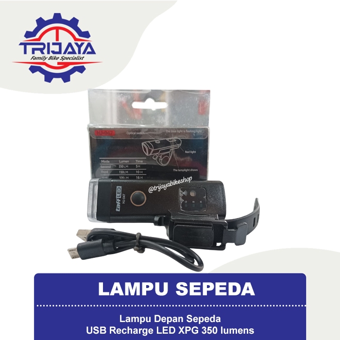 Lampu Depan Sepeda XPG 350 Lumens Front Lamp