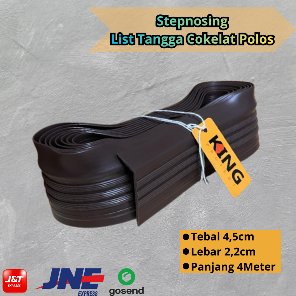 Stepnosing / Lis Tangga / Pengaman Siku Tangga Anti Slip - Cokelat