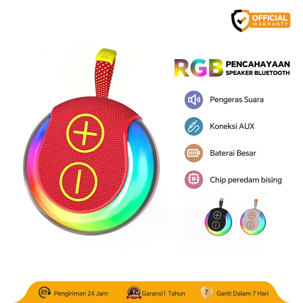 RGB Speaker Bluetooth 5.3 Wireless Speaker Surround Sound System Portable Mini Speaker