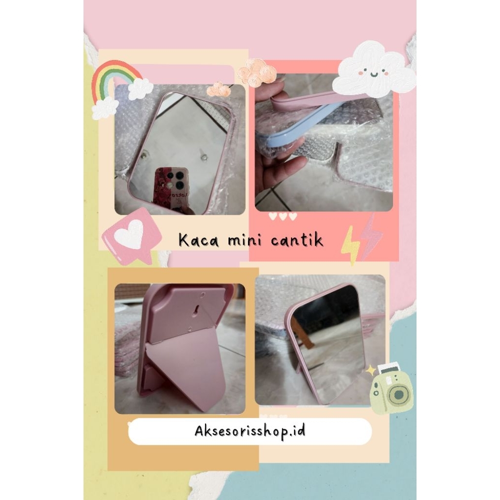 KACA CERMIN LIPAT | KACA PORTABLE | KACA RIAS MAKEUP | CERMIN PERSEGI | CERMIN RIAS | KACA WANITA LU