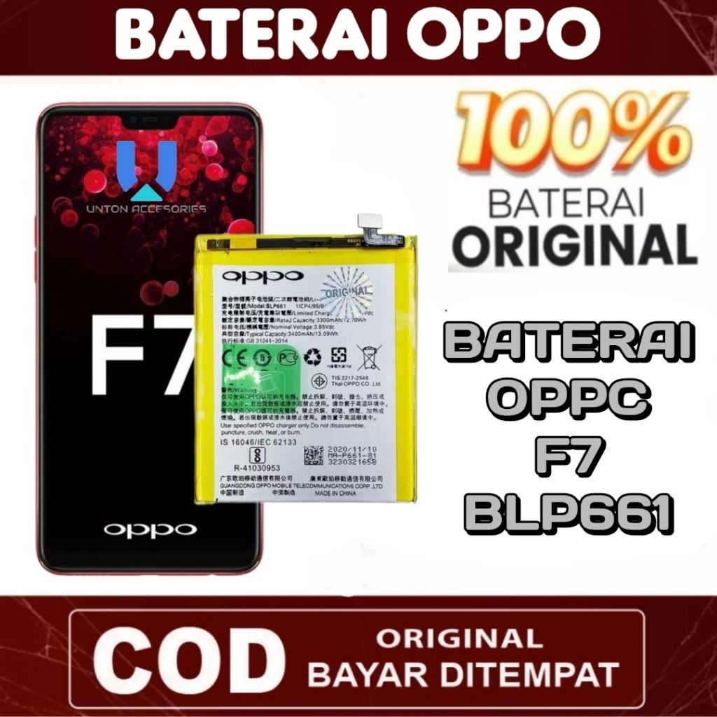 Baterai Batre OPPO F7 BLP 661 / Batre Batrai Batrei Battery OPPO F7 BLP661 Original 100% Distributor