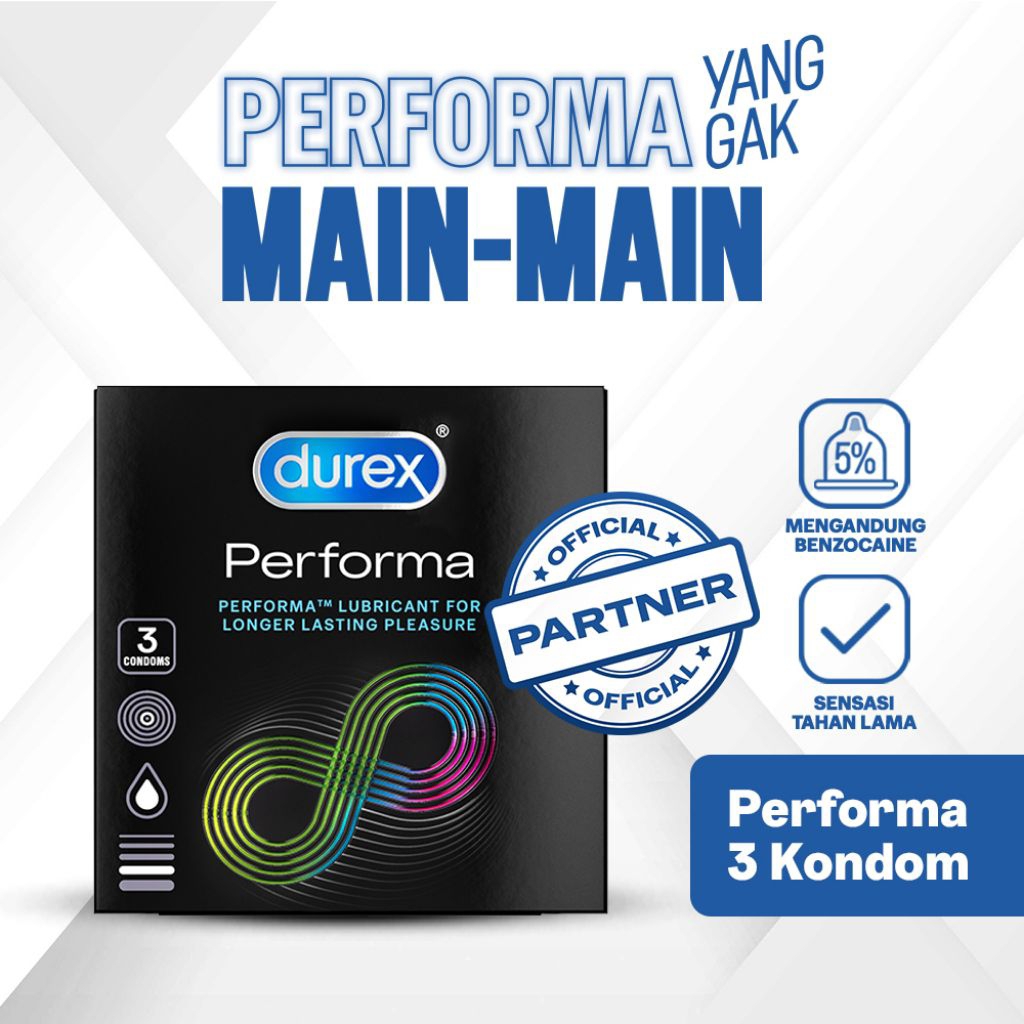 Kondom Durex Performa 1box isi 3 pcs / Condom Durex Performa
