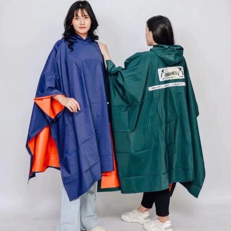 Mantel Jas Hujan Poncho Penguins PX-777 Kelelawar Tanpa Lengan Super Tebal Big Size Jumbo