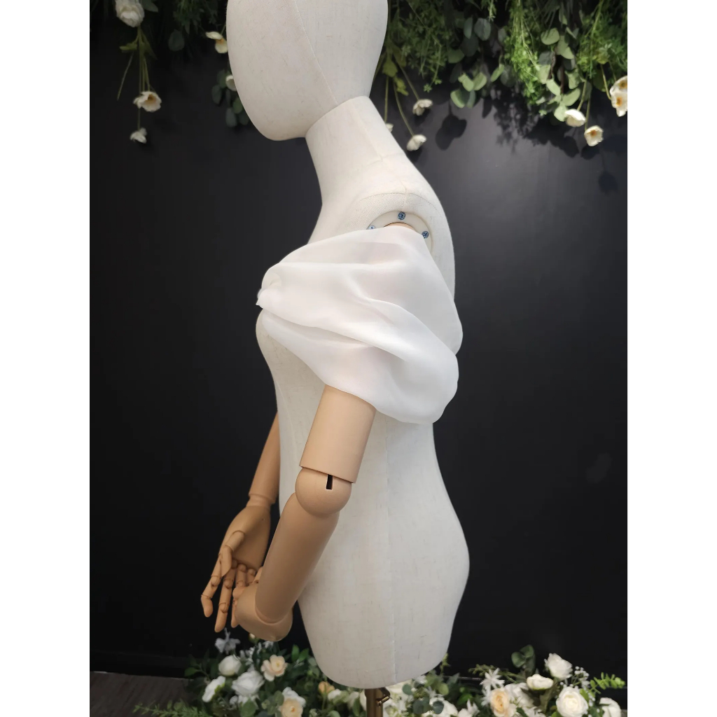 Organza Bridal Sleeves, Wedding Dress Straps
