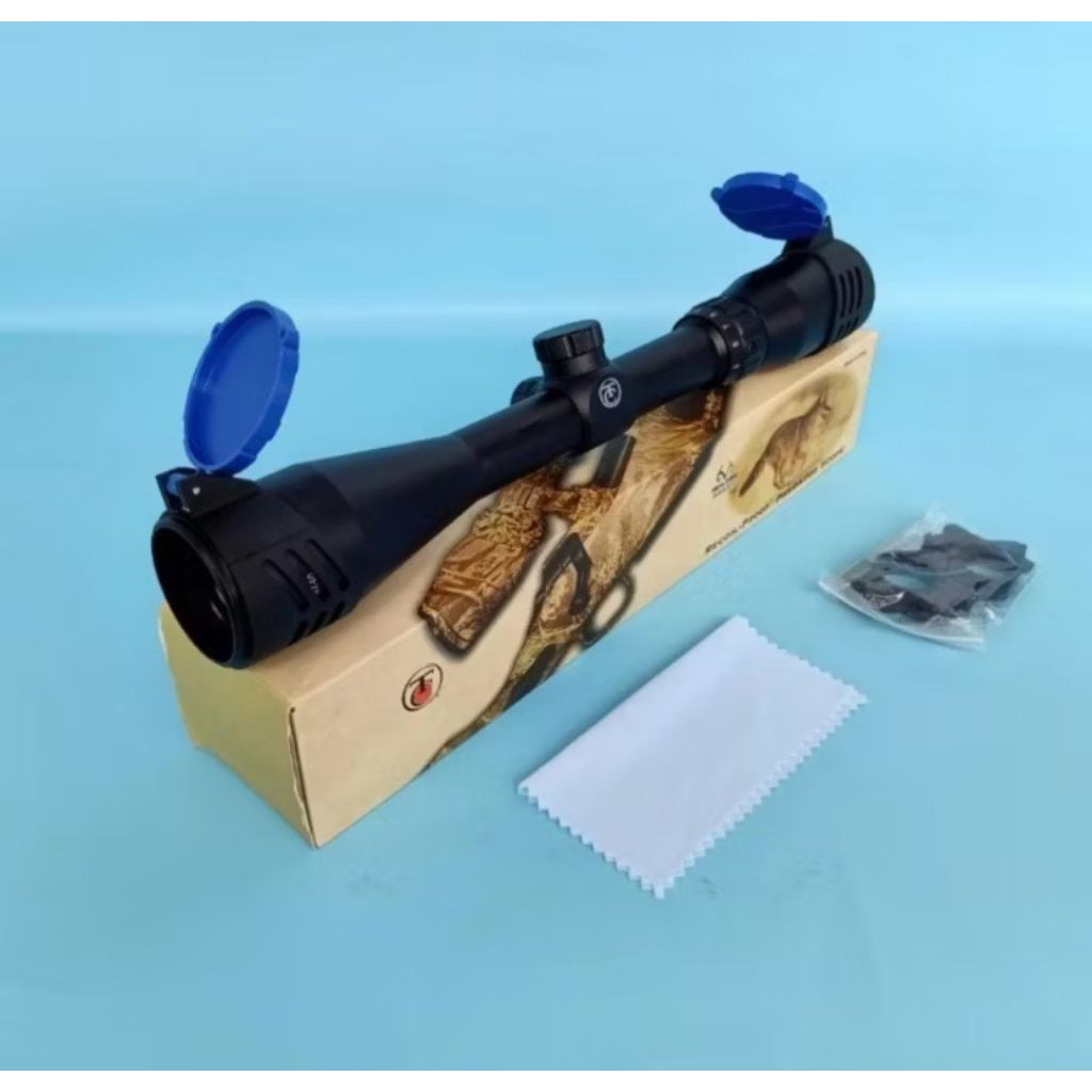 Teleskop Teropong Angin Bushnell BSA Gamo Reticle HK 3-9x40 RGB Tutup Flip Biru,Tahan Getaran Berkua