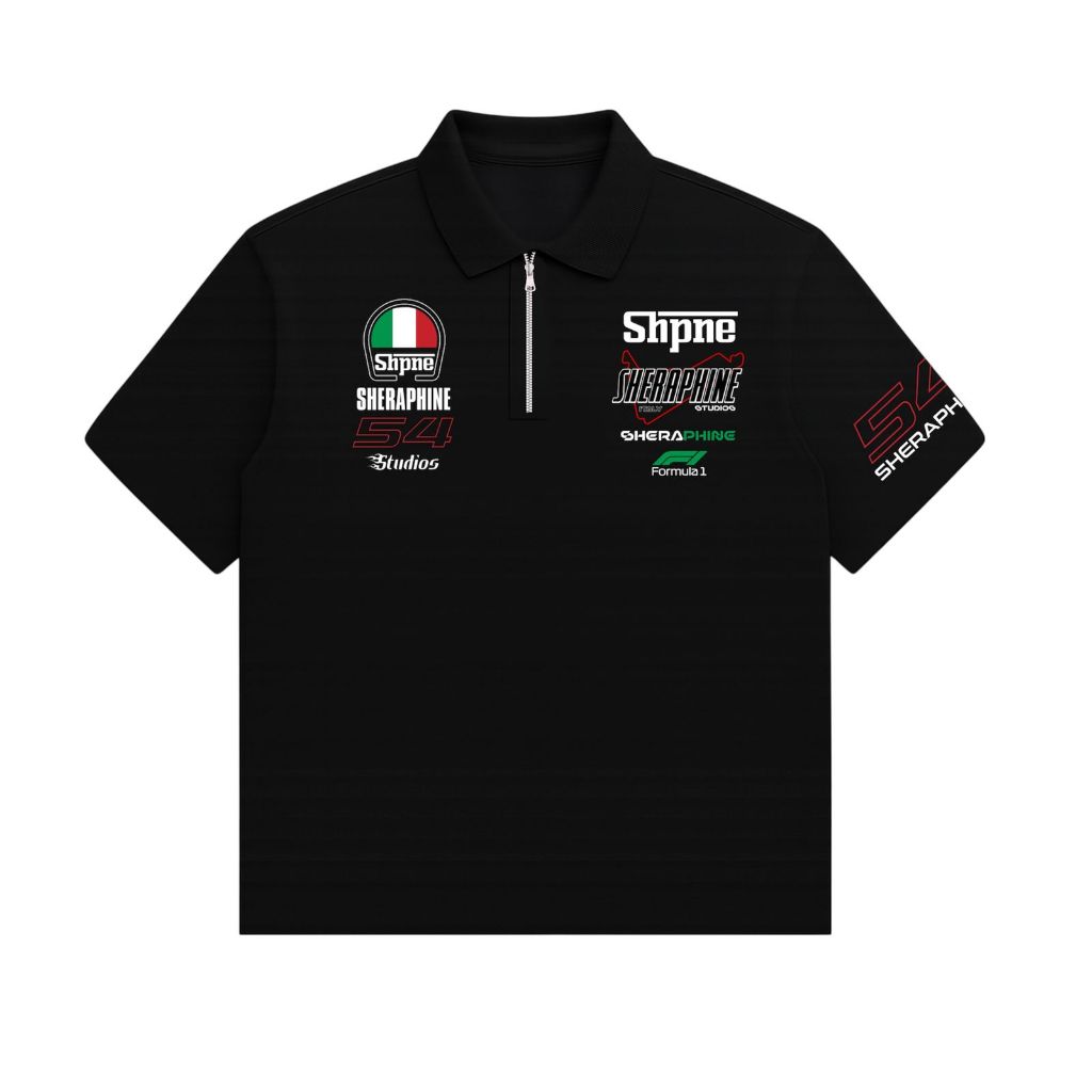 Sheraphine Studios - Polo Shirt Hitam Sheraphine Italy