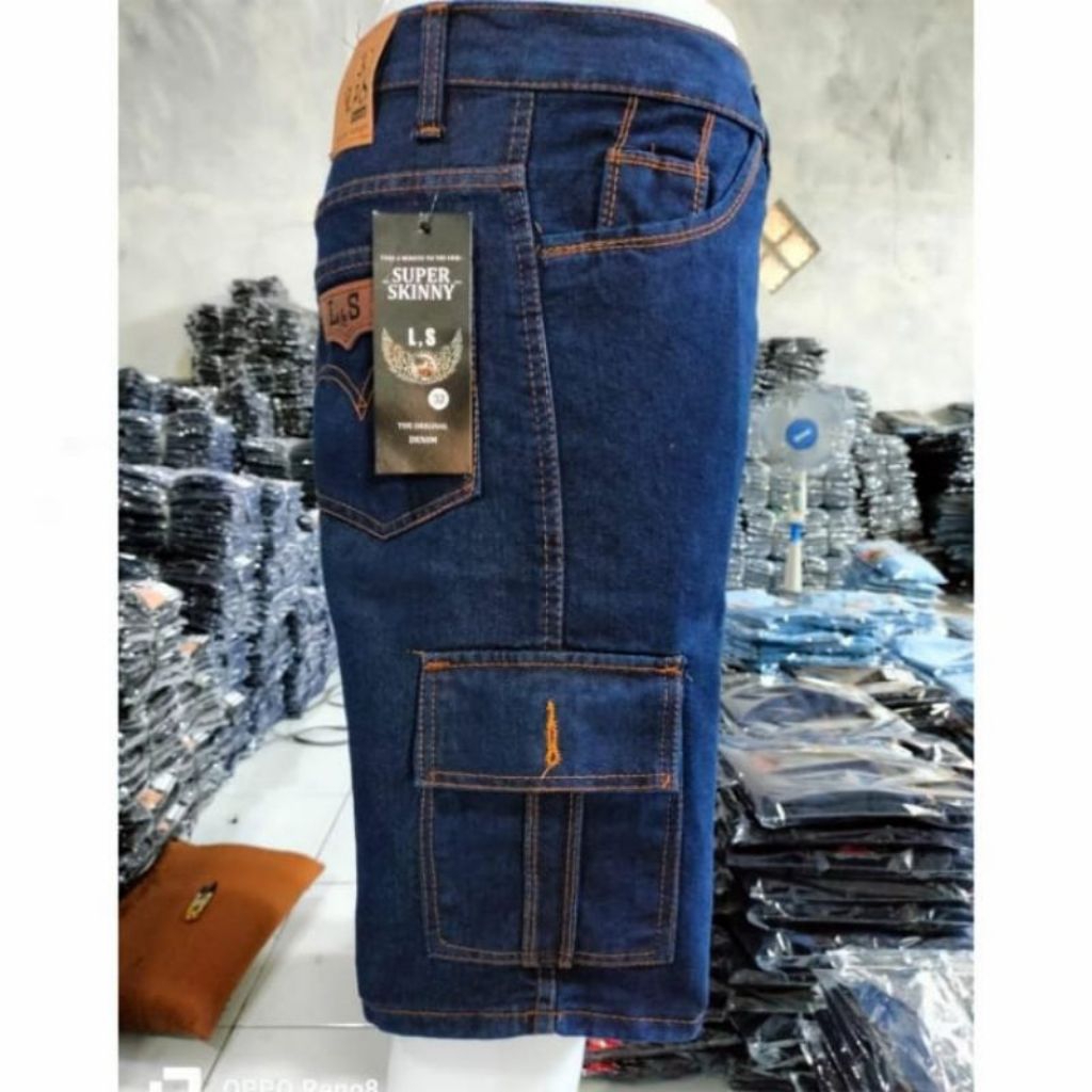 Celana Pendek Cargo Jeans/ Celana Cargo Model Jeans
