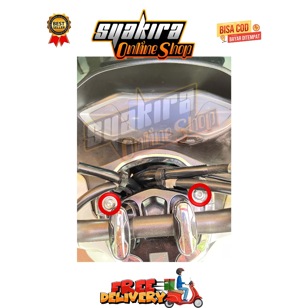 BAUT COVER STANG ( 2 BAUT ) MODEL SPIRAL PCX 160 STYLO ADV VARIO 160 150 LOKAL CBU NEW OLD ABS CBS T