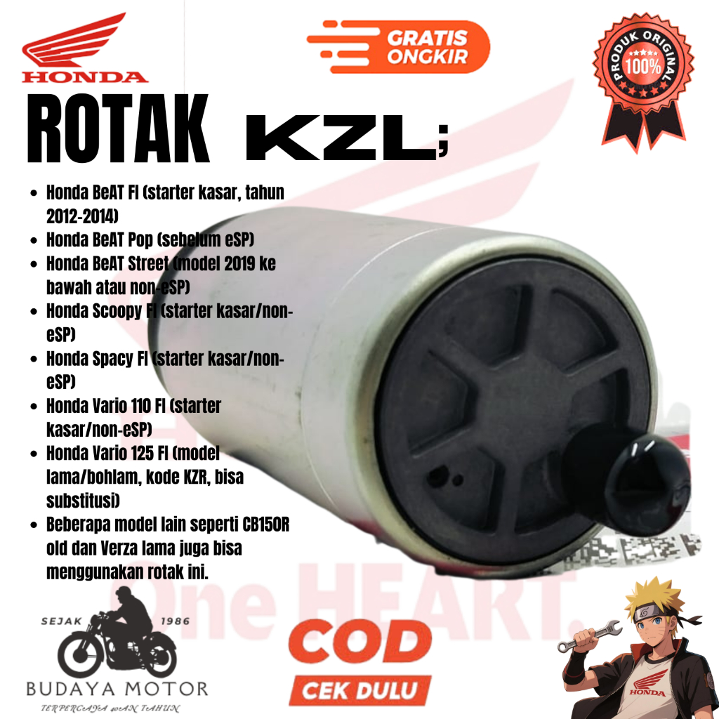 ORIGINAL AHM ROTAK Beat Fi eSP. Beat pop. Beat Street. Vario 110. vARIO 125 CBS / TECHNO Vario 125 L