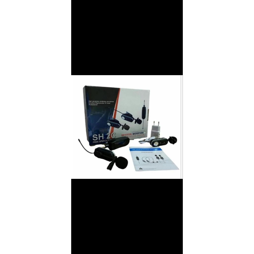 Mic Wireless Clip on/Jepit Shure C2 -- 2buah Mic Clip on