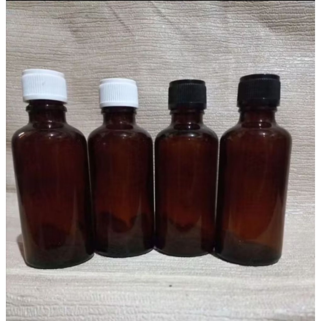 Botol kaca coklat 50 ml ulir