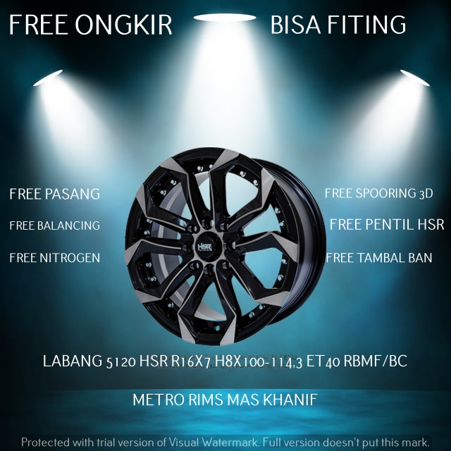 velg mobil ring 16 velg racing hsr r16 labang lebar 7 buat brio jazz yaris agya mobilio calya avanza