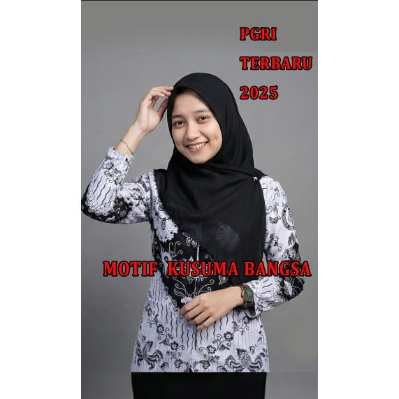 (SEDANG PROMO) Batik PGRI WANITA lapisan furing bahan bsw  atasan PGRI terbaru  baju PGRI terbaru