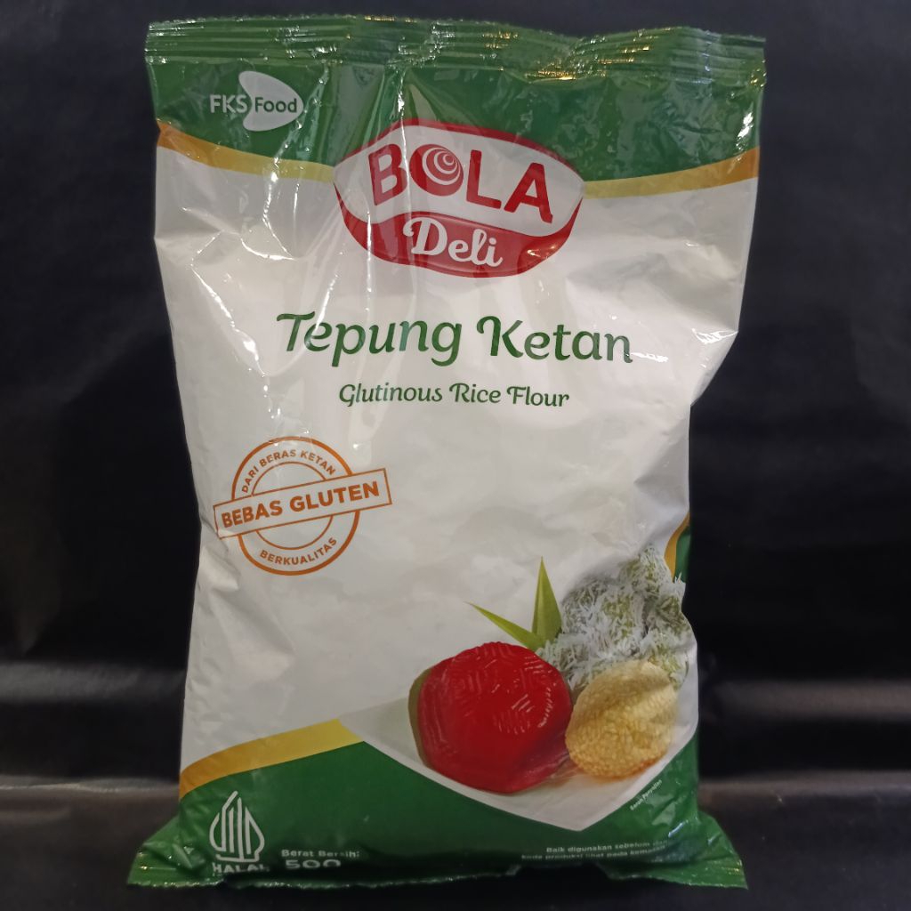 BOLA Deli Tepung Ketan 500 gr / Tepung Ketan Putih Cap Bola Deli