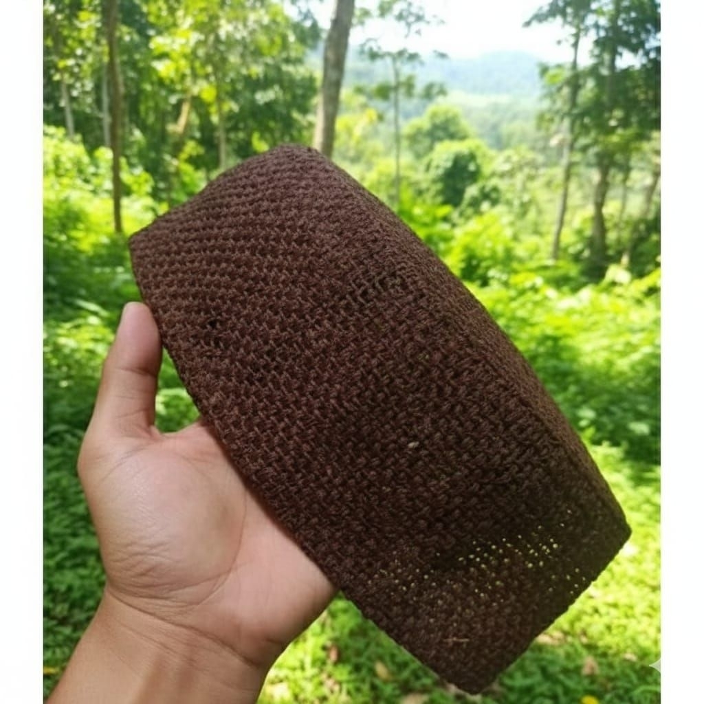 peci kopeah karung goni ac premium/songkok goni krem