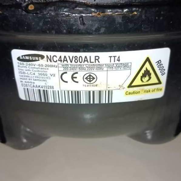 kompresor kulkas samsung inverter 2 pintu NC4AV80ALR