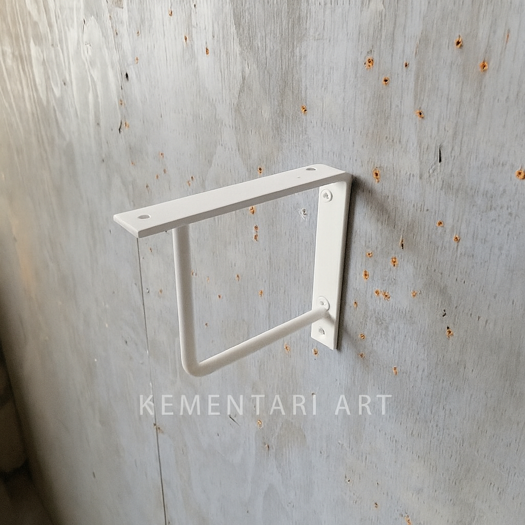 Rak besi siku penyangga tempel dinding / Bracket Besi Rak Dinding Siku Ambalan Susun Tebal