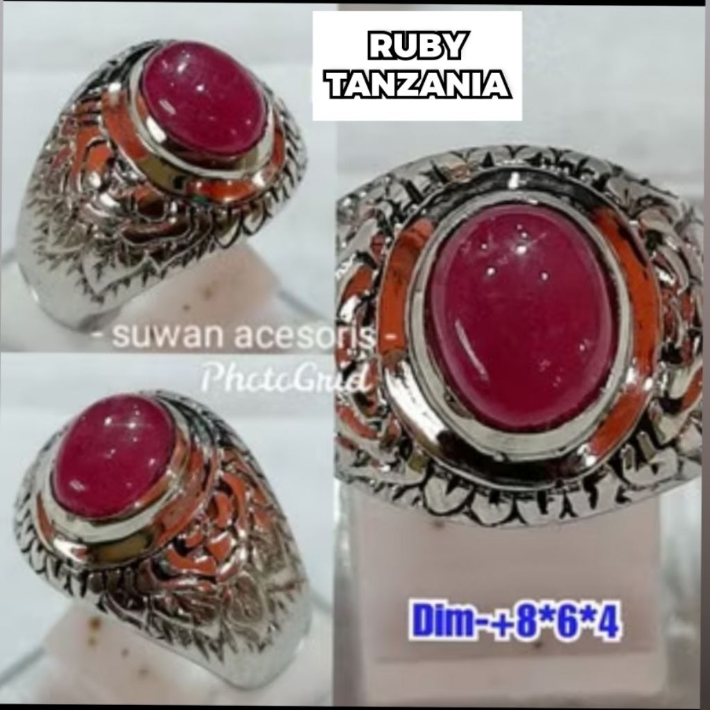 NATURAL BATU PERMATA RUBY TANZANIA ASLI NATURAL