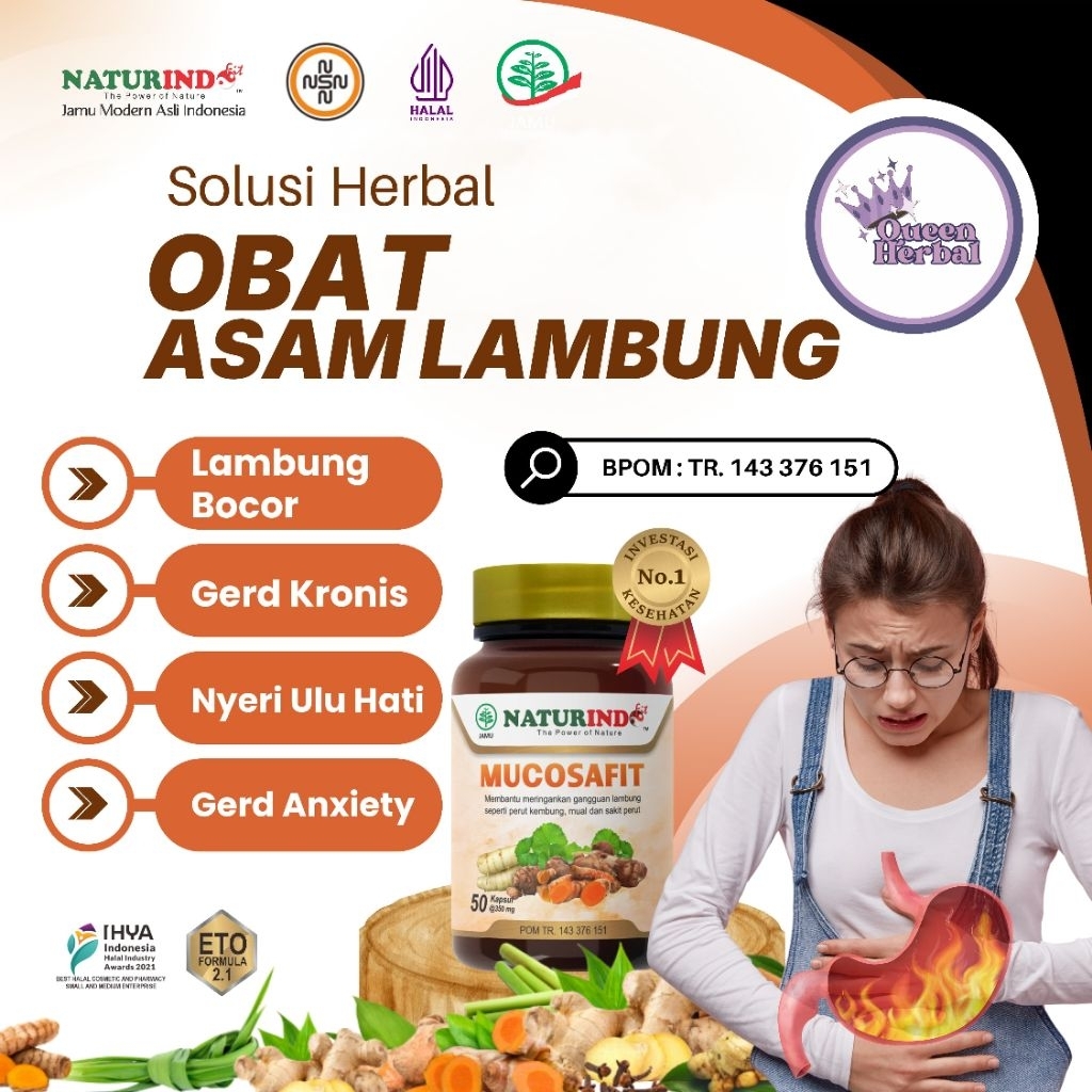 Obat Asam Lambung Obat Maag Obat Gerd Herbal Naturindo Gerd Kronis mucosafit naturindo