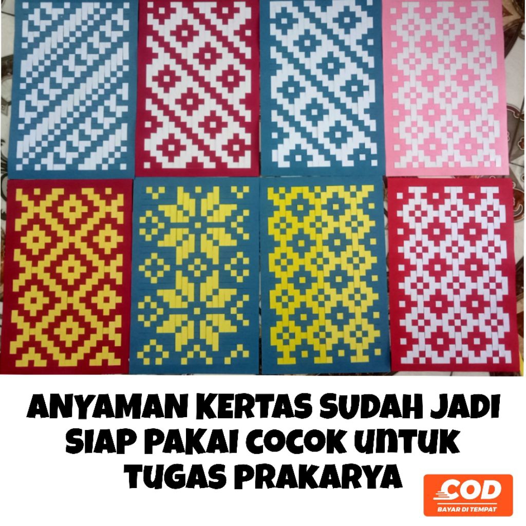 Anyaman Kertas Siap Pakai – Hasil Rapi, Cocok untuk Tugas Sekolah & Prakarya