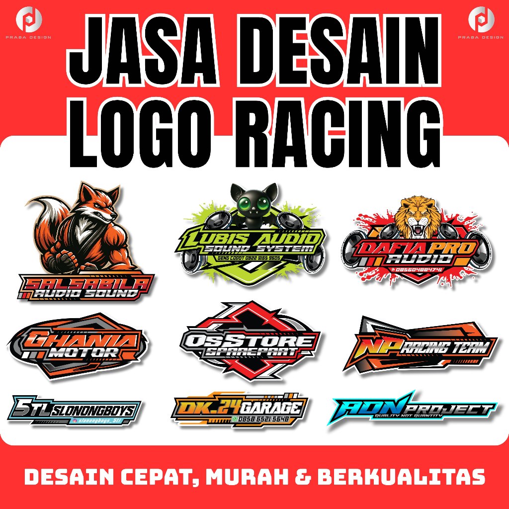 JASA DESAIN LOGO RACING , LOGO PRODUK , LOGO KOMUNITAS DLL