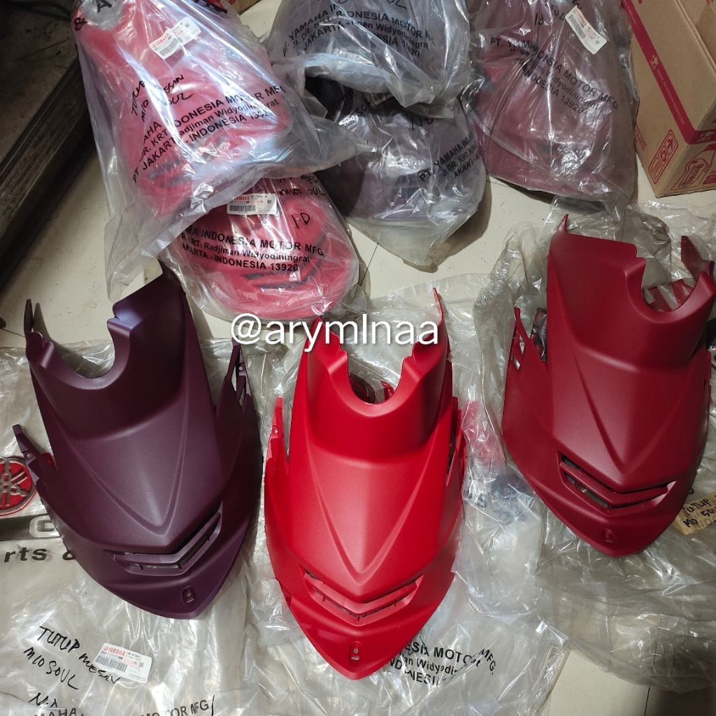 BODY KASAR DEK COVER TUTUP MESIN MIO SOUL KARBU MERAH CABE VRC1 MERAH MAROON MERAH TUA VIOLET 14D-F1