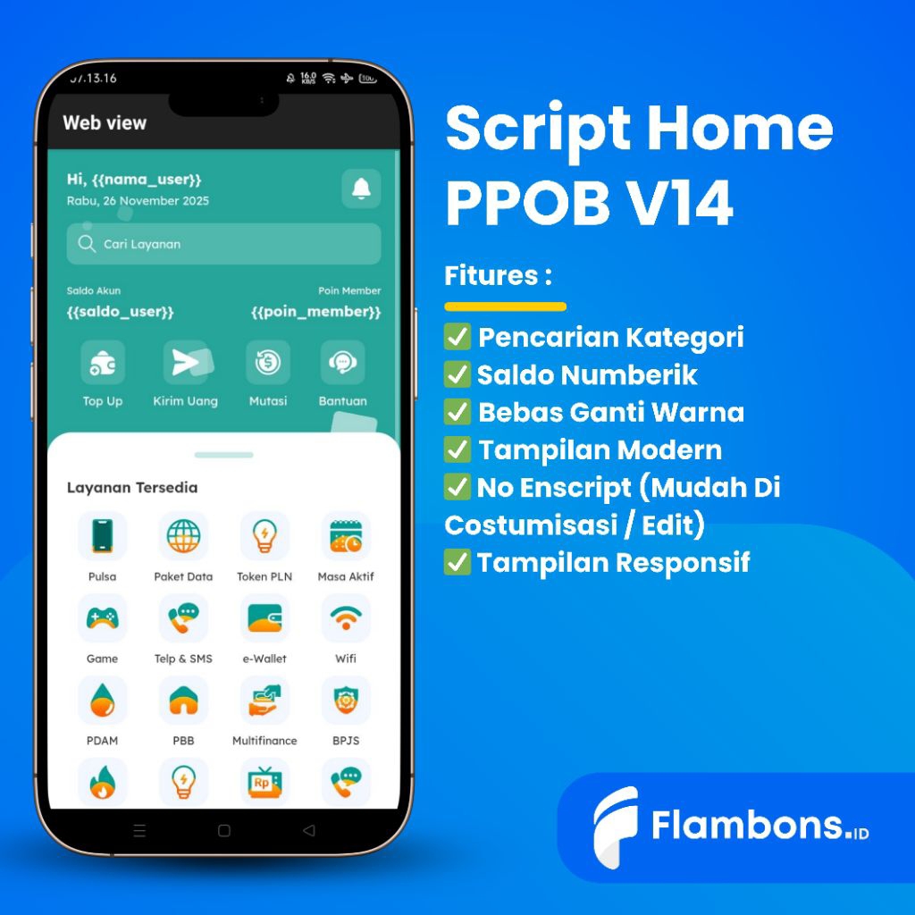 Script Home Bukaolshop PPOB v14