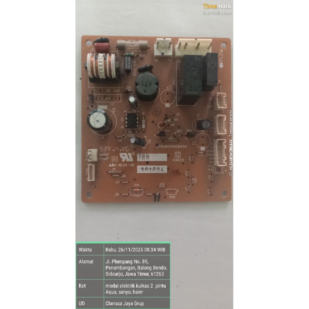modul elektrik kulkas 2 pintu Aqua, Sanyo, Haier