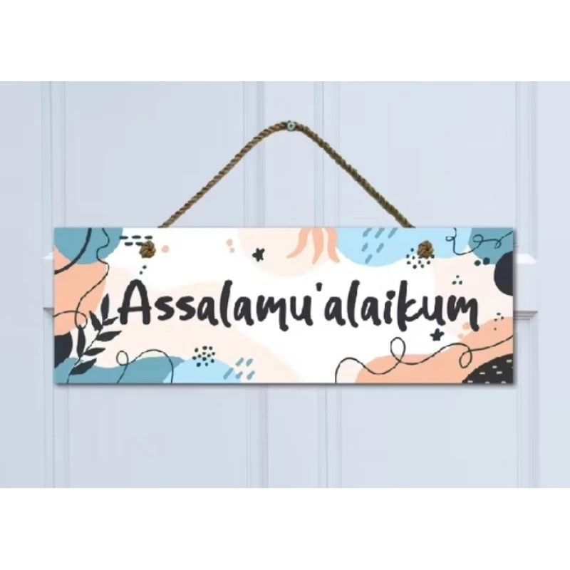 Hiasan Pintu "Assalamualaikum" - Custom Tulisan Sesuai Keinginan