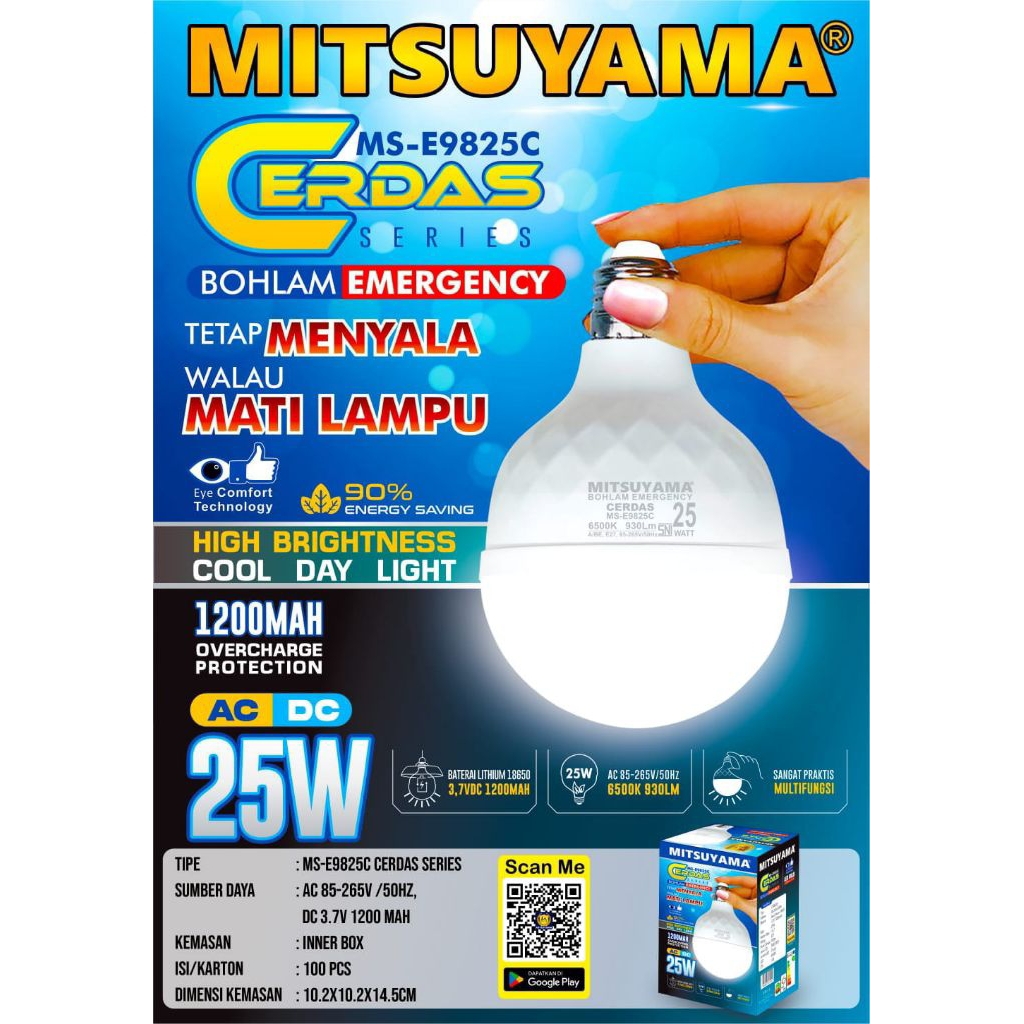 mitsuyama lampu emergency
