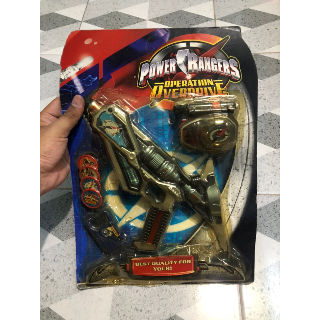 Mainan lawas alat berubah power rangers overdrive silver bootleg