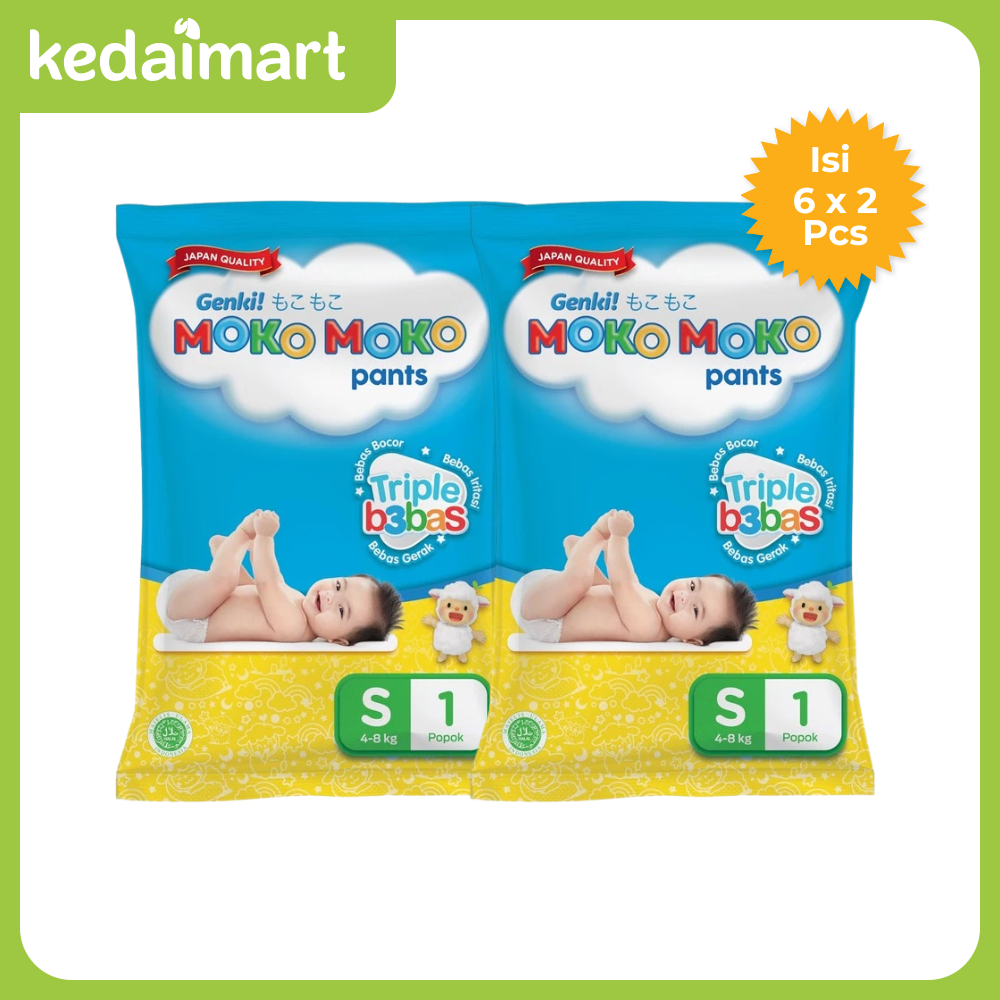Genki Moko Moko Pants Small Isi 6 X 2 Renceng