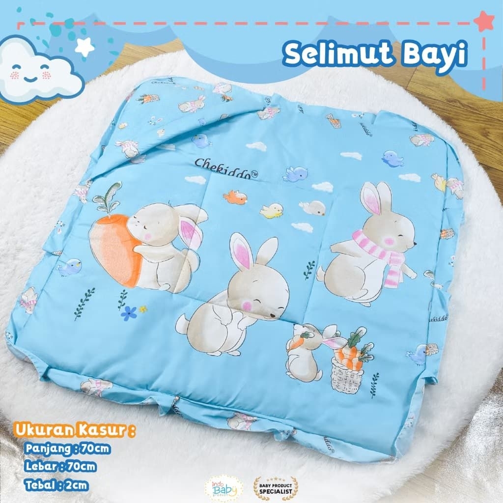 Selimut bayi topi chekido_selimut tebal bayi newborn