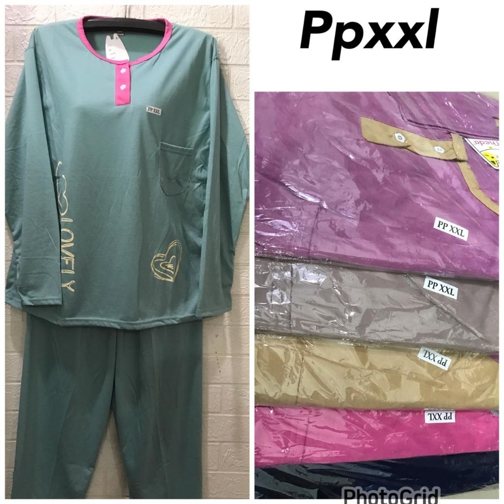 Babydoll PP XXL lengan panjang celana panjang / Setelan Babydoll wanita dewasa lengan panjang celana