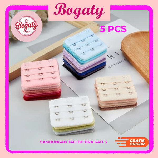 BG Bra Extension Pengait Tali BH Sambungan Bra KAIT 3 Aksesoris Bra Extender 5 PCS