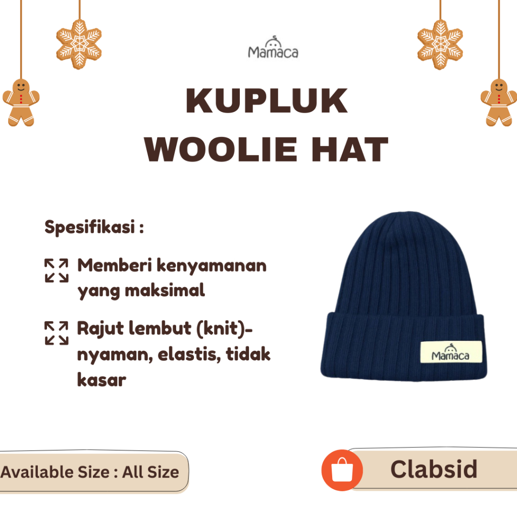 Mamaca Kupluk Bayi Woolie Hat Rajut | Kupluk Bayi Nyaman